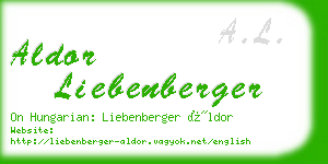 aldor liebenberger business card